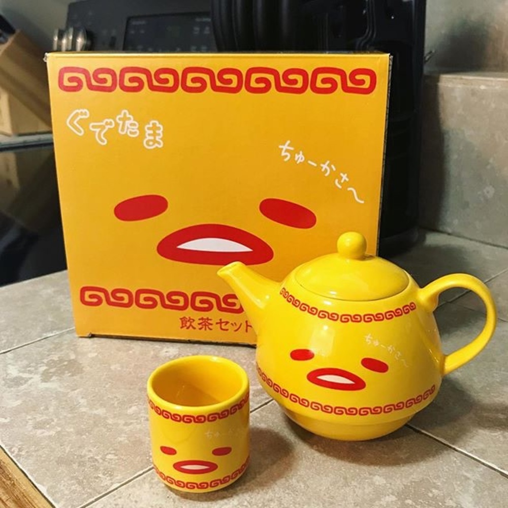 gudetama mini tea set